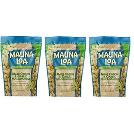 Mauna Loa Macadamias, zsZwTb 3 Pack (Maui Onion and Garlic)