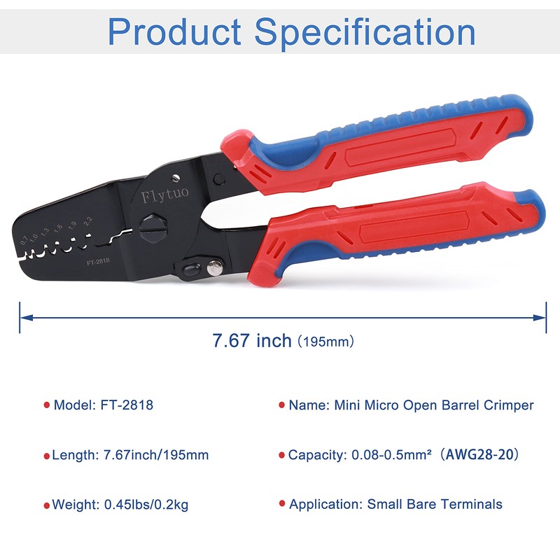 Flytuo JST Crimping Pliers and Mini Molex Crimping Pliers Tools