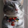 Necoichi Daruma Charm Bow Tie Cat Collar (Red)