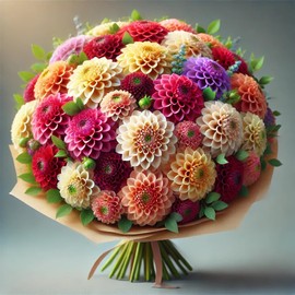 22Day Seeds: Seeds Dahlia Pompon Mix/Annual Flowers