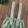 Emmababy Baby Boy Girl Suspender Shorts Knit Overalls Infant Ribbed