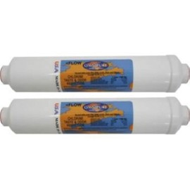 Omnipure (K5615-JJ) 12"x2.5" Inline K-Series 1 Micron Carbon Block With Lead & Cyst. Reduction; 1/4" JG (2 PACK)