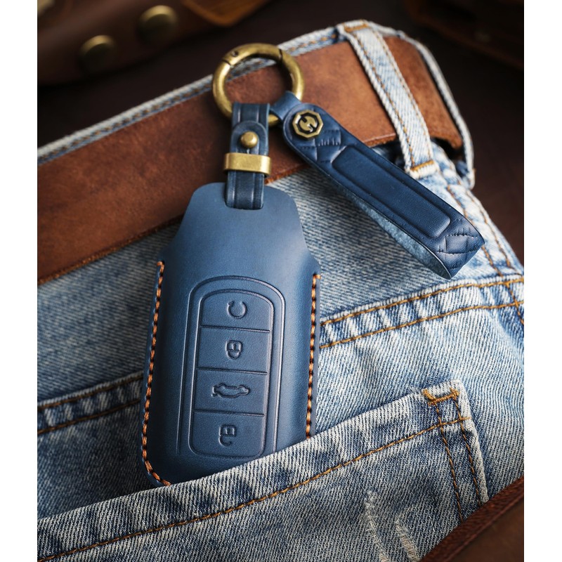 ontto Cowhide Car key cover fit for Chery Tiggo 8plus