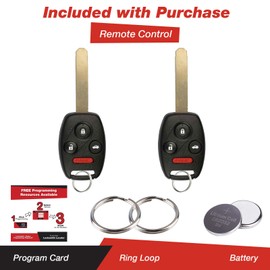 keylessoption Keyless Entry Remote Control Car Key Fob Repuestos para oucg8d-380h-a (Pack de 2)