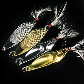 OriGlam Fishing Lures Metal Spoons Hard Baits Spinner Baits, Metal Jigs Casting Jigs Jigging Spoon Metal Fishing Lures Jigs for Bass Walleyes Trout