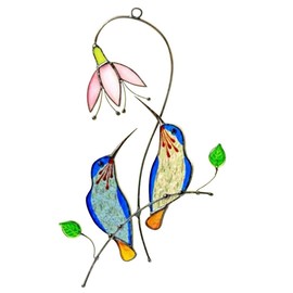 Exquisite Yard Art Garden Birds Statues Ornament Window Hanging Decoration Home Garden Decoration Memorial Handicrafts Gifts