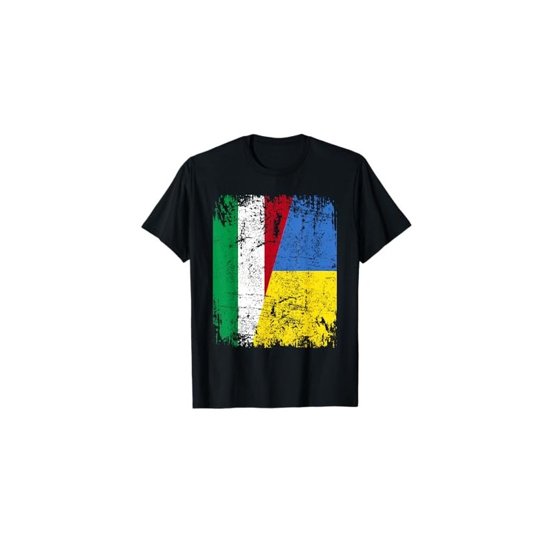 UCRAINA ITALIA Bandiera Amicizia Uomini Donne Bambini Maglietta