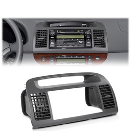 G-PLUS Center Dash Bezel Trim Compatible with Toyota Camry 2002-2006 Radio Bezel AC Air Vents Gray Dashboard Cover