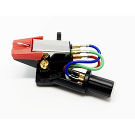 Headshell, Chrome mount cartridge, Elliptical needle, stylus for DENON DP-30L, DP-35F, DP-37F, DP-45F, DP-47F, DP-51F, DP-52F, DP-23F