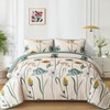 WONGS BEDDING Quilt Set King Size, Aqua Floral Printed Bedspread
