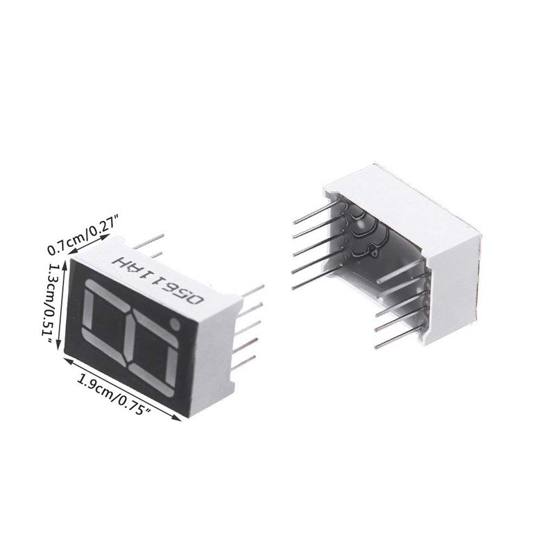 Celan 10pcs 0.55" 7 Segments 1 Digital LED Display Red