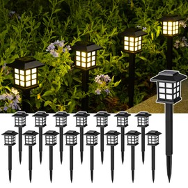 SOLPEX 16 Pack Solar Outdoor Lights, Path Lights, Walkway Lights Outdoor, Solar Garden Lights, Pathway Lights Waterproof for Garden, Yard, Landscape (Warm White)