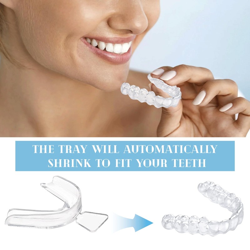 6PCS Teeth Whitening Trays Reusable Teeth Whitening Gum Shield Plasticity