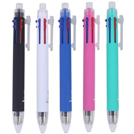 Ipienlee 2pcs Random Color Body 5 + 1 Multifunctional Pens 5 Color 0.7 mm Ballpoint Multi Pen and 0.5 mm Mechanical Pencil in One Pen