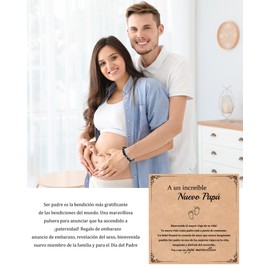 VGWON Vatertagsgeschenk, Papa Geschenk, 10mm Naturstein-Herrenarmband, Geschenkideen für Papa, originelle Geschenke für zukünftigen Vater IT