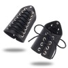 NBEADS 1 Pair Black Leather Cycling Wrist Guards, Medieval Leather