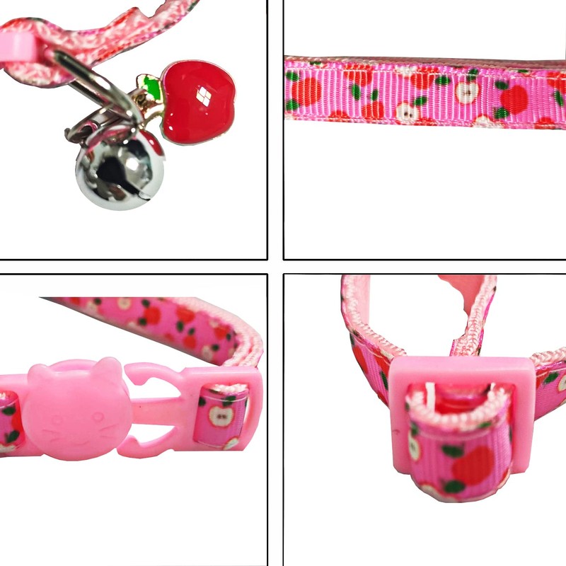 2 Pack Cat Collars Adjustable Kitten Collars with Bells Breakaway
