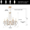 DIMMABLE Plug in Chandelier with 6 Light Crystal,19.68ft Long Plug