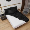 DuShow Fitted Sheet-Deep Pocket Satin Silky Bed Sheet,Breathable Soft and