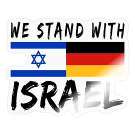 Spreadshirt Solidarity with Israel Germany Israel Flag Sticker Maximum 10 x 10 cm 10 x 10 cm Glossy Transparent