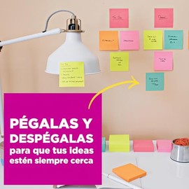 Post-it Notas Adhesivas, Colección Verde-Amarillo, 5.1 cm x 5.1 cm, 3 pads, 400 hojas por pad