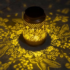 Solar Powered Hummingbird Lantern Lights for Outdoor Garden, Hummingbird Gifts, Mother Gifts, Grandma Gifts, Garden Gifts, Christmas Gifts, Gifts for Women