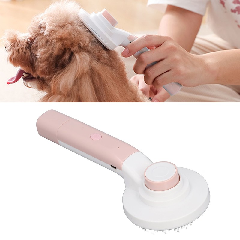Pet Slicker Brush 2 in 1 Detangling Self Cleaning Floating