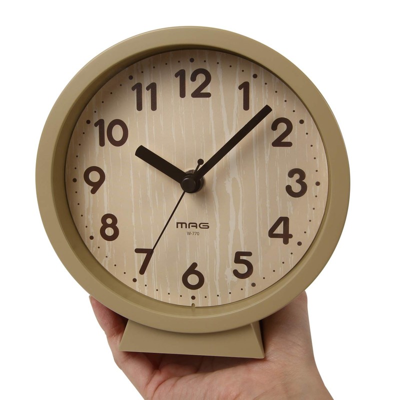 MAG W-770N-Z Table Clock, Analog, Compote, Silent, Continuous Second Hand,