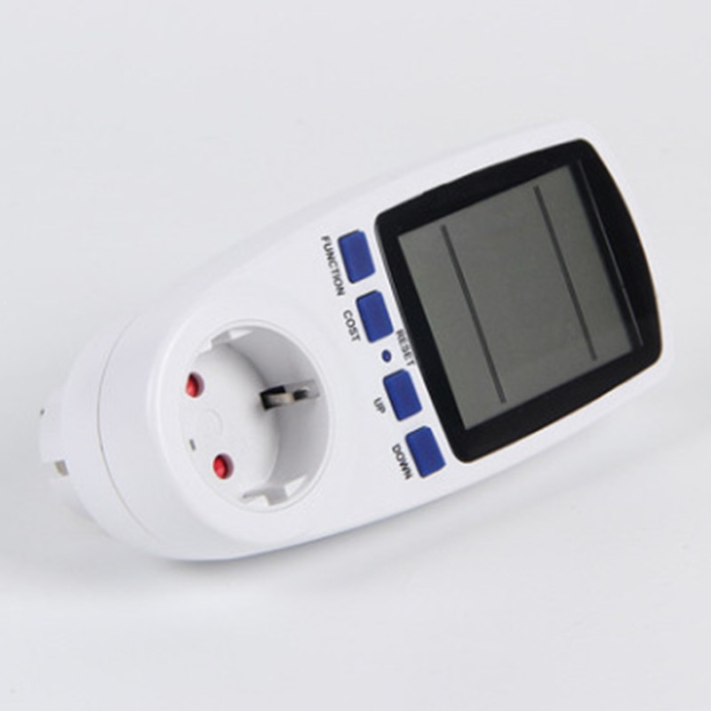 Digital LCD Display Energy Cost Meter Plug Power Consumption Monitor