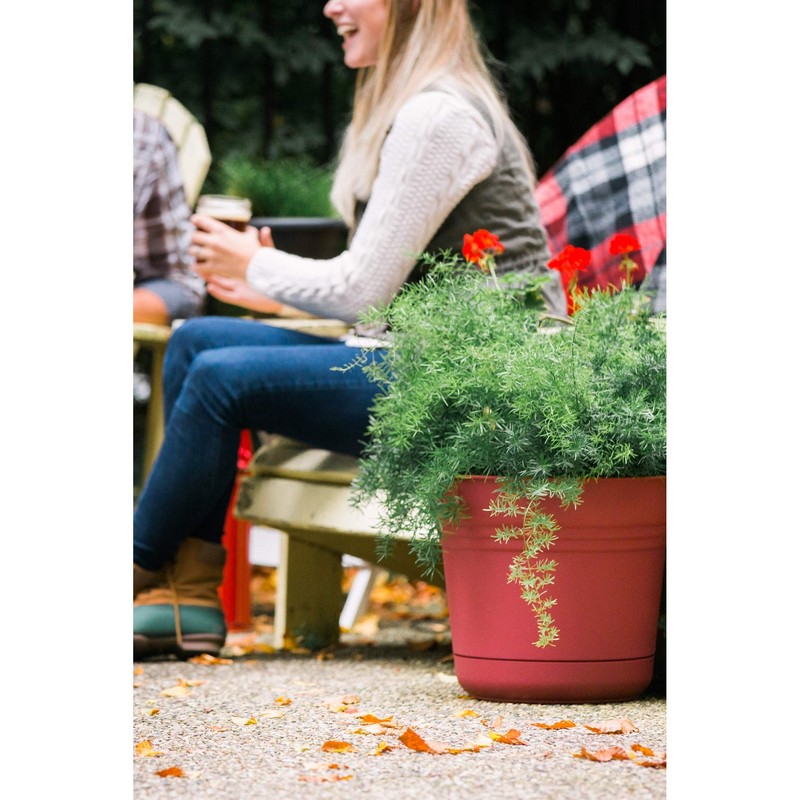 Bloem Saturn Planter with Saucer, 10", Calypso (SP1027)