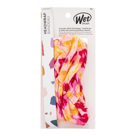 Wet Brush Head Scarf - Pink Tie Dye - Headwrap with IntelliFabric is Gentle On The Hair While Staying In Place, Large Size Allows for Versatile Styling - Lightweight Head Covering for Women