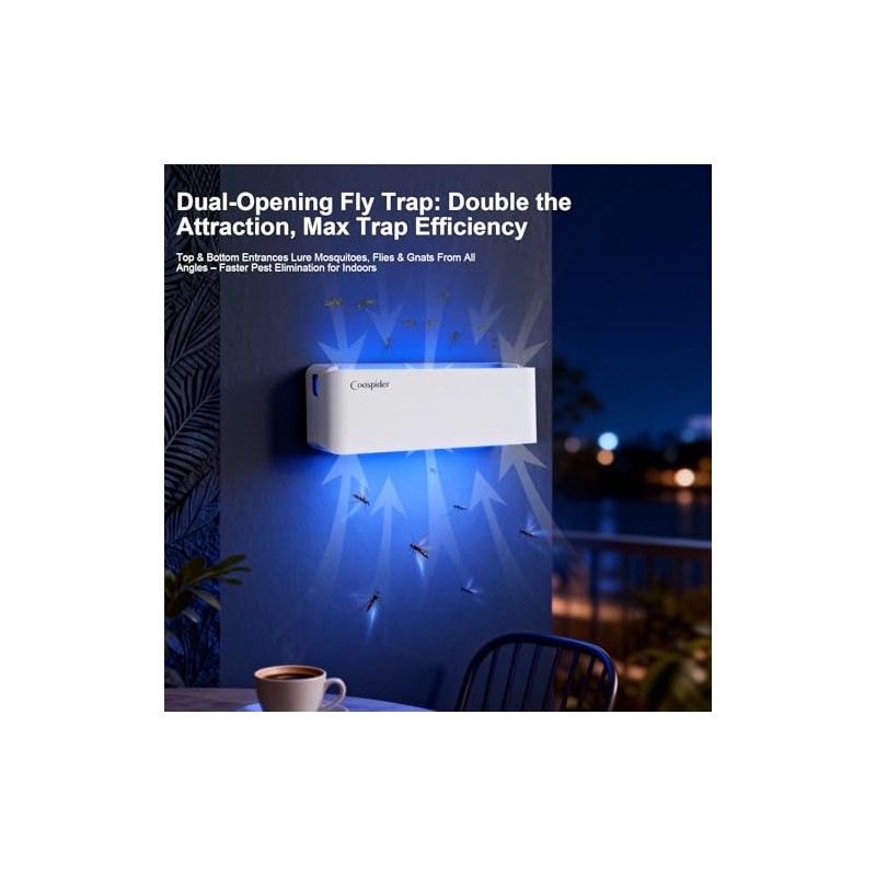 4 Pack White Fly Trap Indoor, Wall Sconce Fly Light