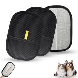 3Pcs Pet Hair Removal Gloves, Reusable Electrostatic Pet Hair Removal Gloves,Upgraded Animal Fur Removal Tool for Cats & Dogs