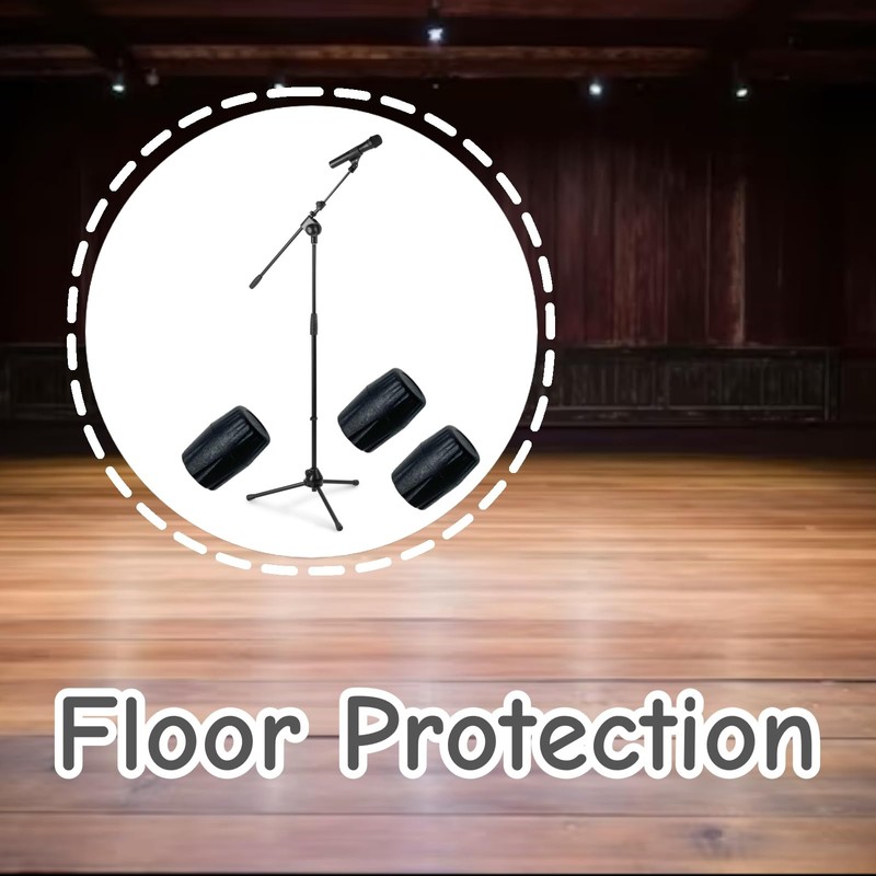 10 PCS Microphone Guitar Stand Foot Protector Rubber Stand Cap