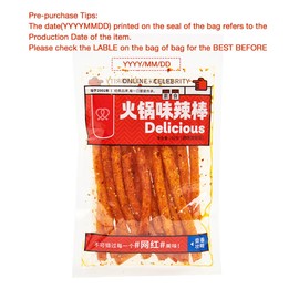 Mkostlich Latiao Spicy Strips, 2 Packs Latio Hot and Spicy, Chinese Spicy Sticks, Spicy Sticks Chinese Snacks, 3.59oz/pack 辣条 (3.59oz*2Pcs, Spicy Sticks)