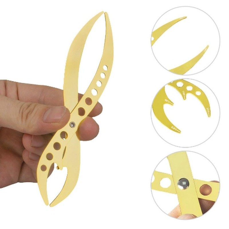 HOTWE Eyebrow Golden Ratio Ruler, 1:0.618 Makeup Measurement Tool,Eyebrow Marking