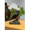 EASCHEER Raven On Rock Statue 3" Gothic Crow Scavenger Bird