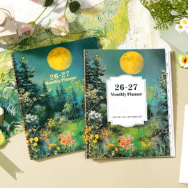 2026-2027 Monthly Planner - 2026-2027 Planner, Jan. 2026 - Dec. 2027, Monthly Planner/Calendar 2026 with Tabs, 9" x 11", Twin-wire Binding, Back Pocket, Note Pages