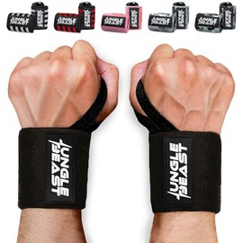 Jungle Beast Muñequeras para Gimnasio y Crossfit, Correas de muñeca para Hombres y Mujeres, Levantamiento de pesas, Gym, Crossfit, (PAR).