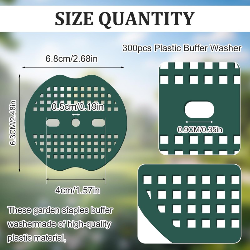 300 Pcs Landscape Staple Gasket Garden Landscape Staples Washer Pad