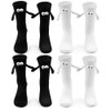Funny Magnetic Suction 3D Doll Couple Socks, 4 Pairs Hand