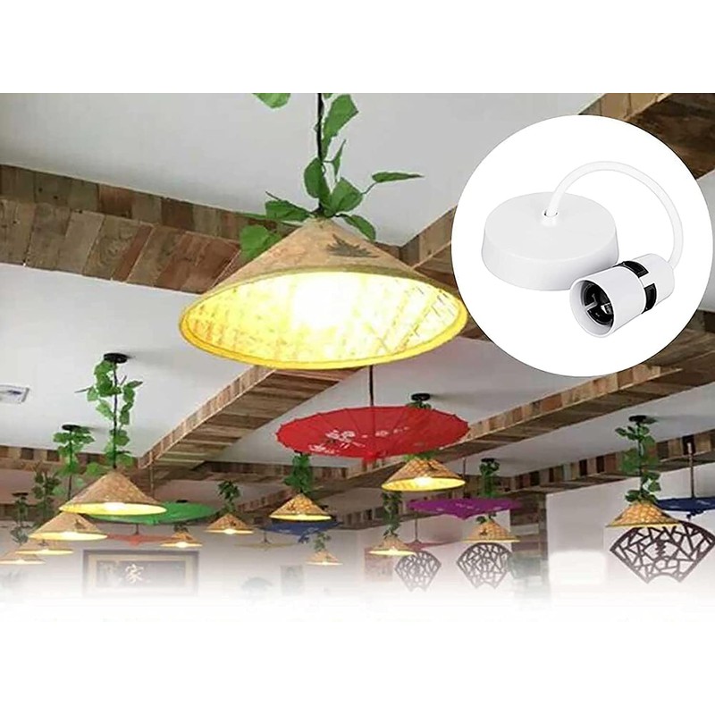 Ceiling Rose Light Pendant Fitting Vintage Retro with Lamp Holder