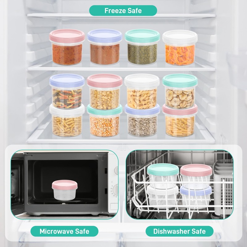 Starvortex Pack of 16 Small Tins with Lids Plastic, 300
