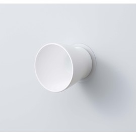 SANEI PW6812-W4 Toothpaste Cup, Suction Cup, Attaches to Wall, Floating Storage, Hygienic, White
