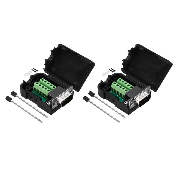 MECCANIXITY DB9 Breakout Connector, RS232 Serial Adapter Solderless Module Board
