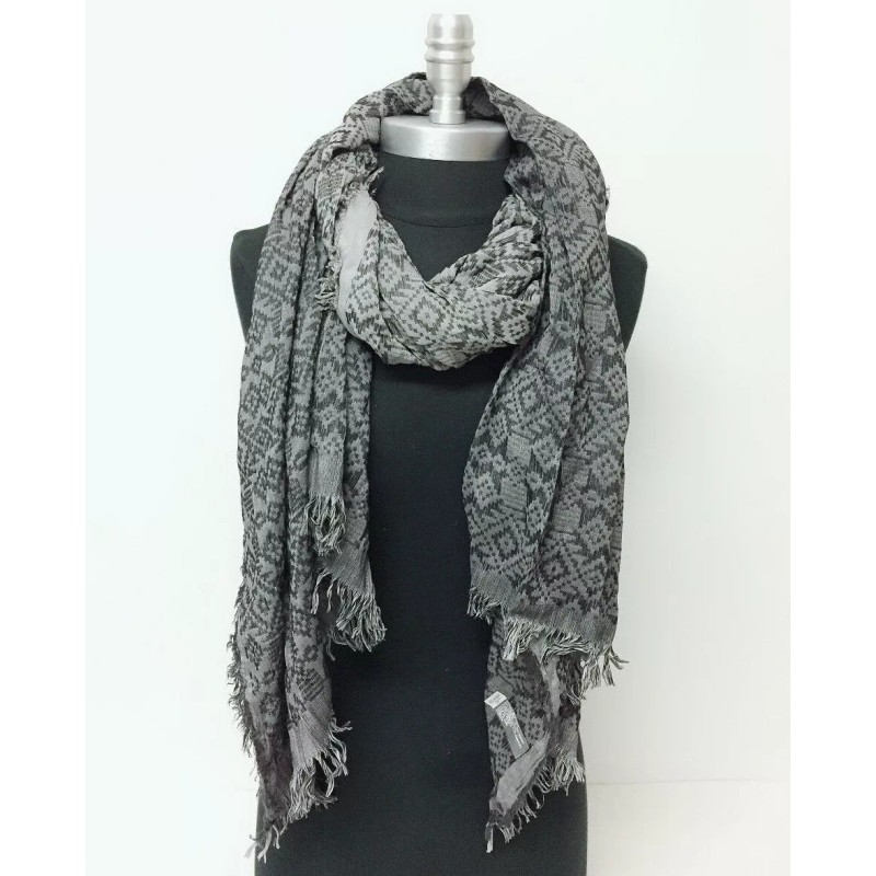 D&Y Women Men Yarn-dye deep-dye Long Scarf Wrap Shawl fringe