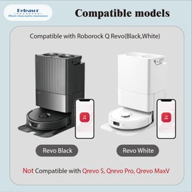 Replacement Parts for Roborock Q Revo Robot Vacuum, Roborock Q Revo Accessories Kits with 1 Main Brush + 3 HEPA Filters + 4 Dust Bags + 4 Mop Pads + 4 Black Side Brushes