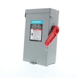 SIEMENS 2P 30A 240V General Duty Safety Switch Indoor, Fusible, ANSI 61 Grey - GF221NA
