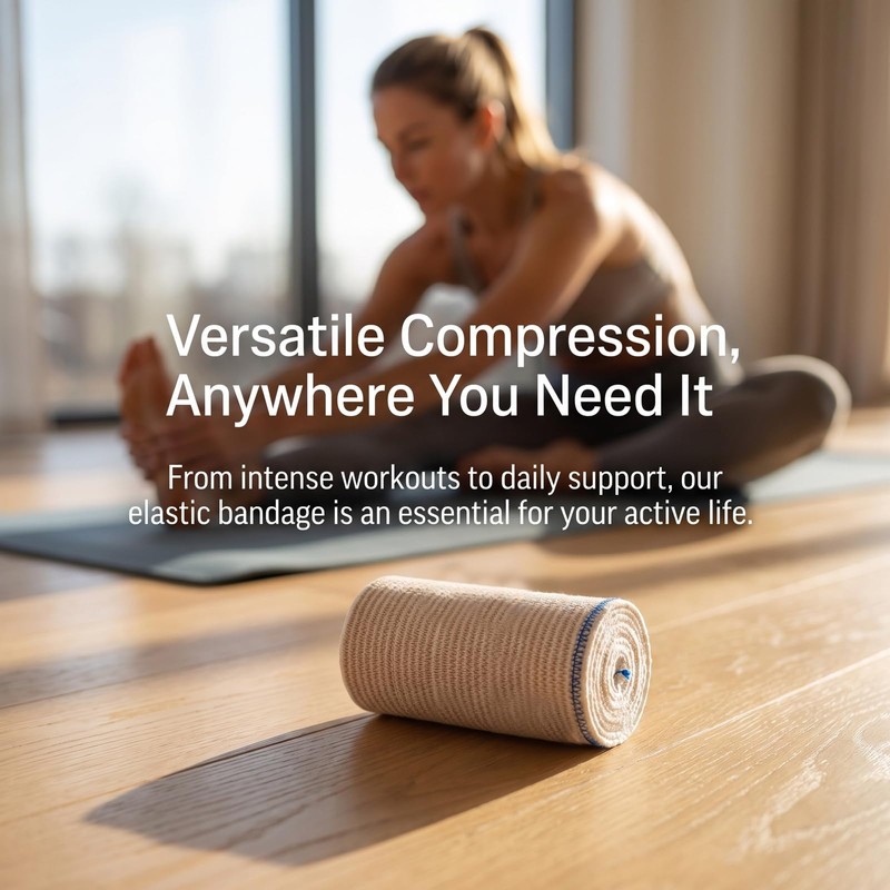 6 pieces elastic bandage, 10 cm x 4.5 m, reusable