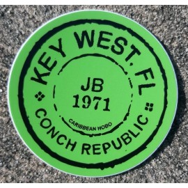Caribbean Hobo  Caribbean Hobo Sticker decal Key West Havana Tropical Florida JB Conch Republic